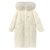 A mid-length down jacket for women in 2025 winter, featuring a fashionable fur collar and a Korean-style design. It is thickened, loose and warm Item Picture